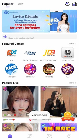 matok live apk di android
