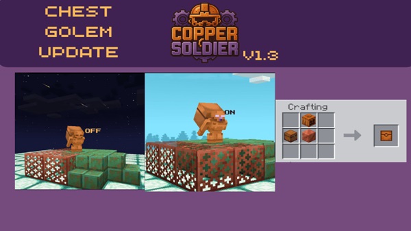Copper Soldier Addon mcpe
