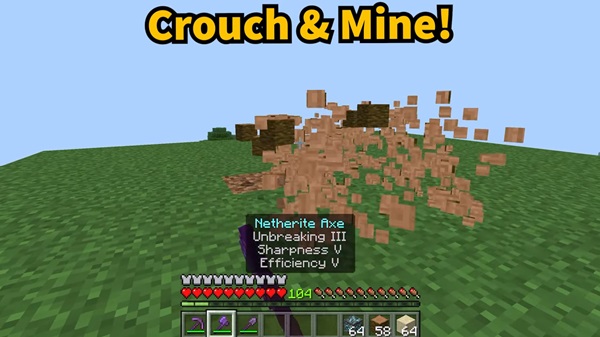 Vein Miner Addon mcpe bedrock