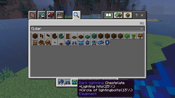 Dark Lightning Armor Addon minecraft pe