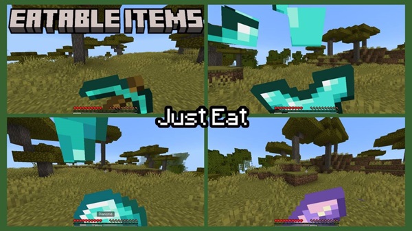 Eatable Items Addon mcpe
