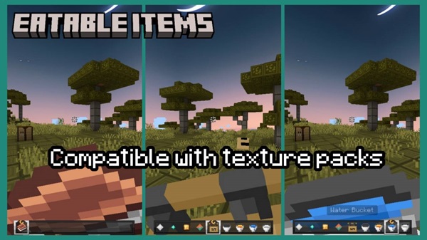 Eatable Items Addon minecraft pe