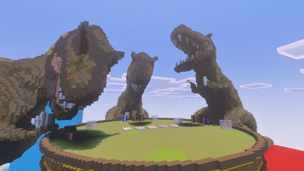 Instant Build Dino Poker Addon minecraft pe