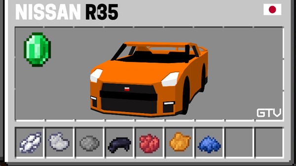 Nissan Cars Addon minecraft pe