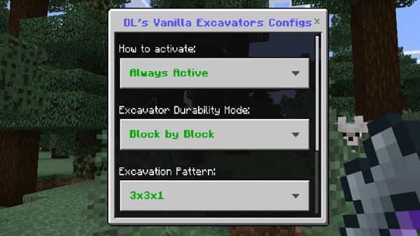 Vanilla Excavators Addon